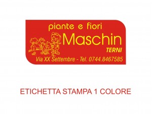 Etichette adesive per fioristi, fiorai e vivaisti (mm 45x20)  (cod.38G)